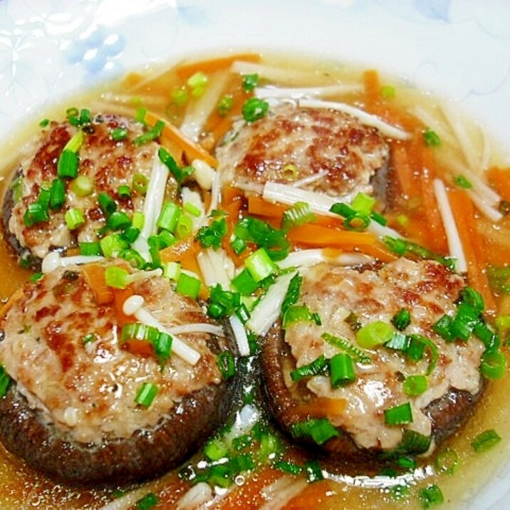 とろ~り、あんかけの肉詰めしいたけ